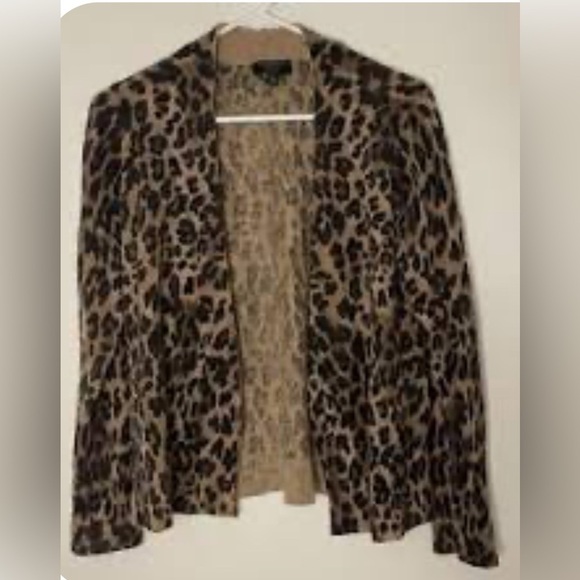 Charter Club Sweaters - Charter club 100% Cashmere sweater XS Cheetah print cardigan winter fall